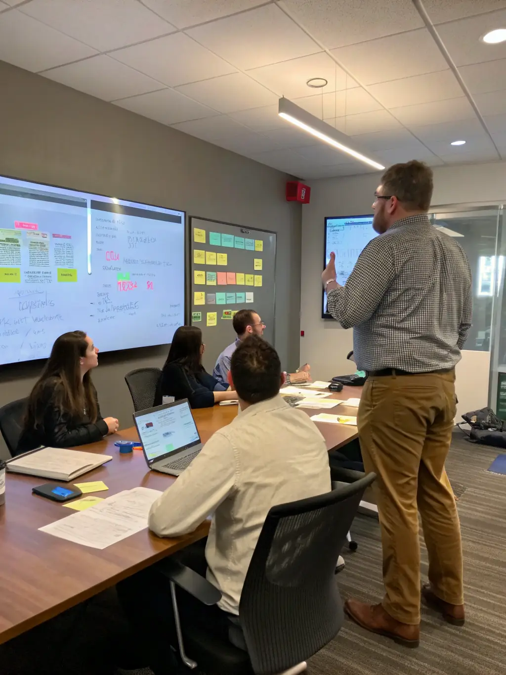 An image of a project manager overseeing a team, highlighting TECHDATA's project management capabilities and operational efficiency.